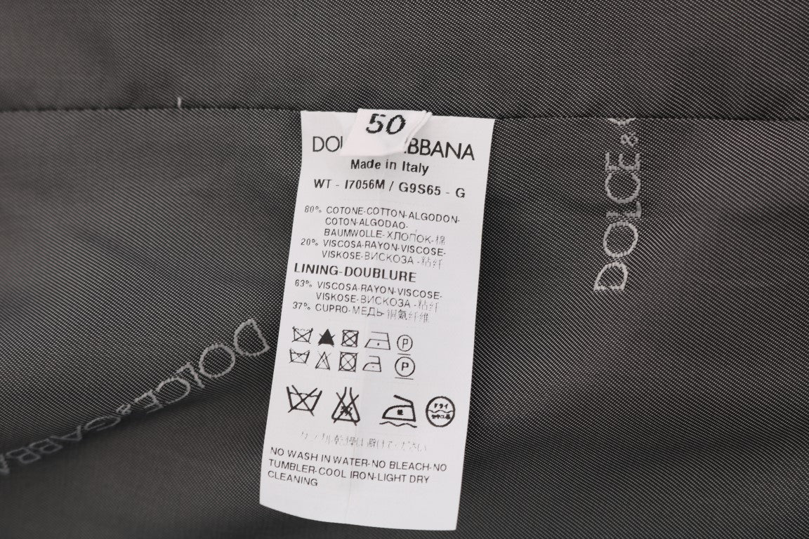 Gilet rayé en coton gris STAFF Dolce &amp; Gabbana