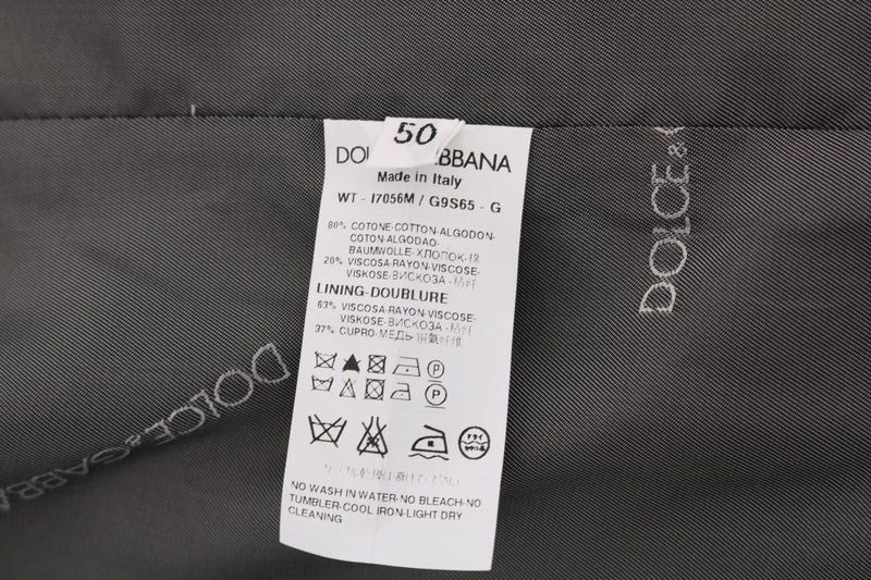 Gilet rayé en coton gris STAFF Dolce &amp; Gabbana