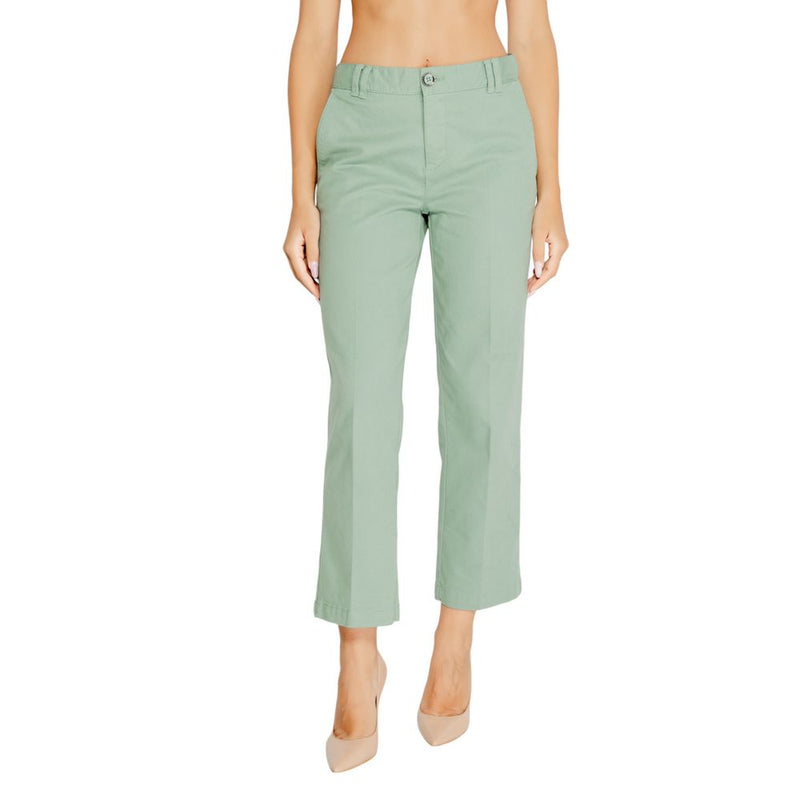 Street One Turquoise Cotton Pant - Elegant Chino Trousers