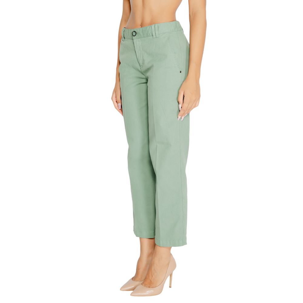Street One Turquoise Cotton Pant - Chino Trousers for Women