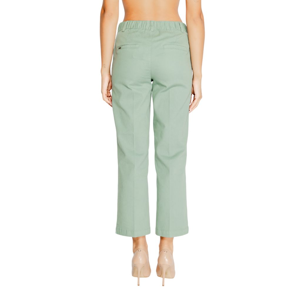 Street One Turquoise Cotton Pant - Chino Trousers for Women