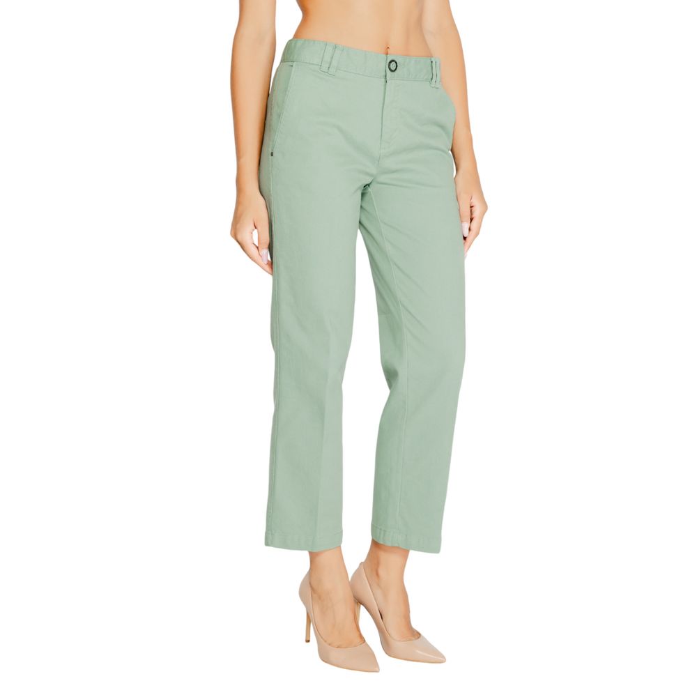 Street One Turquoise Cotton Pant - Chino Trousers for Women