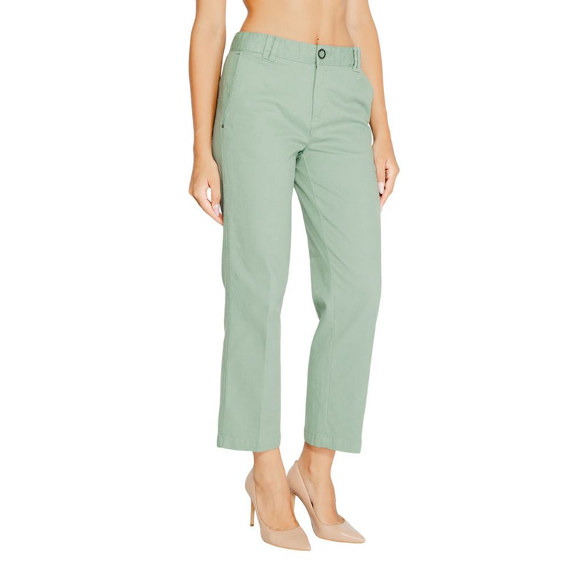 Street One Turquoise Cotton Pant - Elegant Chino Trousers