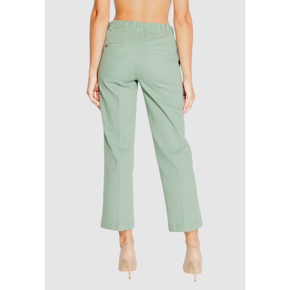 Street One Turquoise Cotton Pant - Chino Trousers for Women