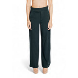 Street One Green Viscose Bootcut Trousers for Women