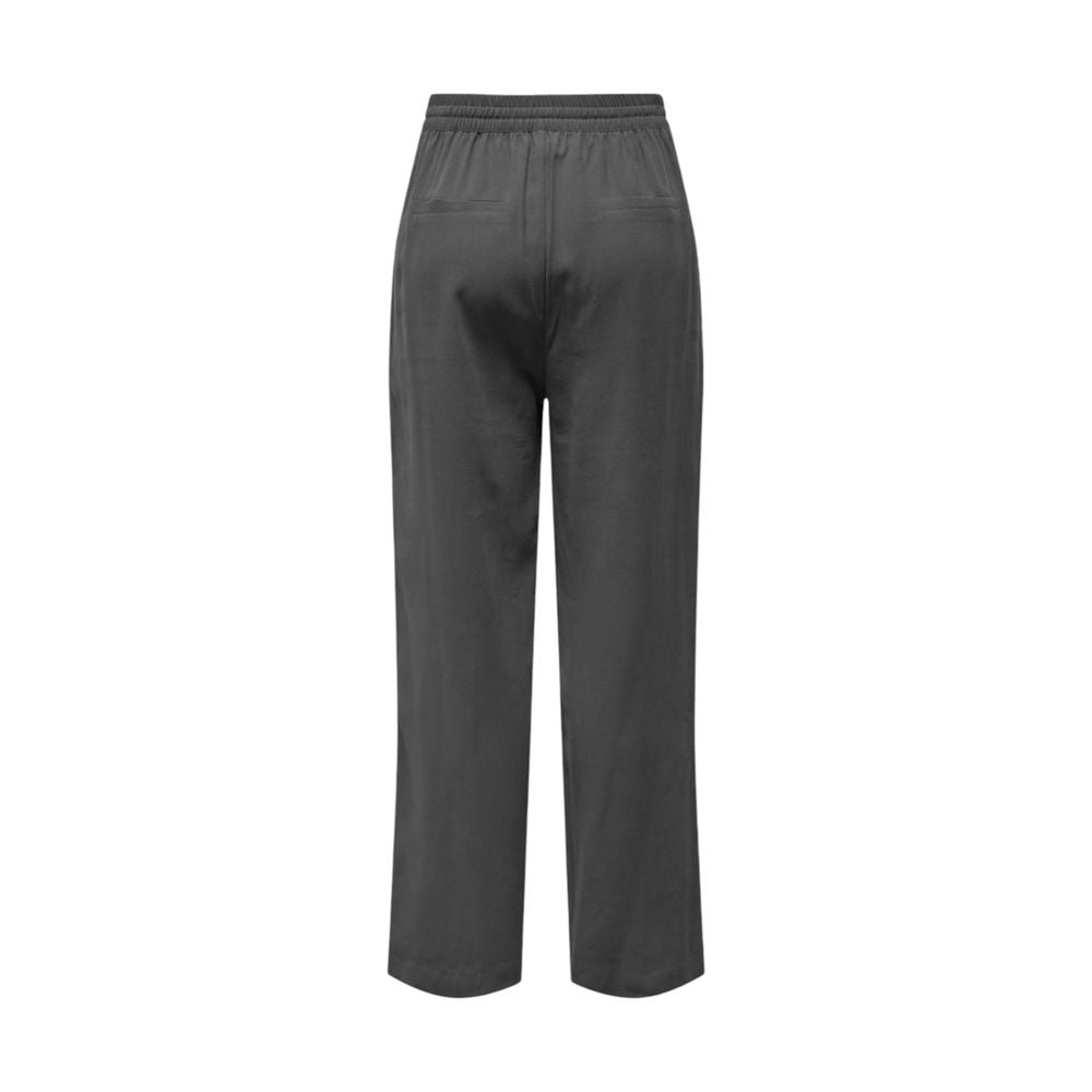 Jacqueline De Yong JDYOLLI Gray High-Waisted Palazzo Trousers