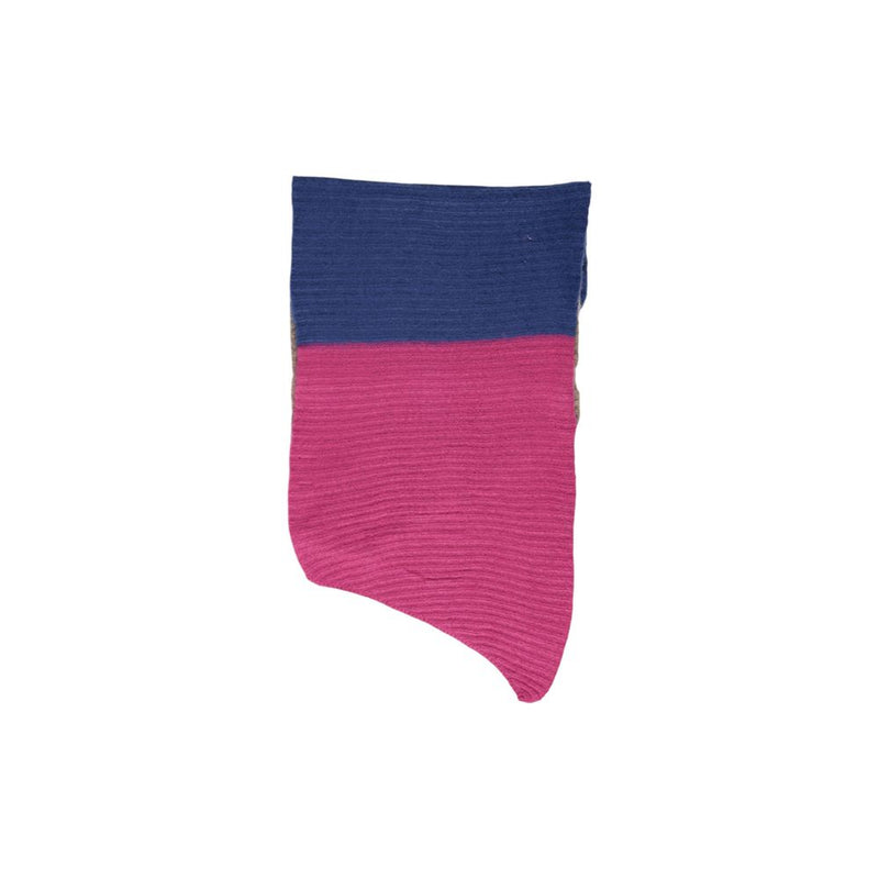 Pieces Blue Recycled Polyester Scarf - PCPYRON STRUCTUR NEW BLOCK