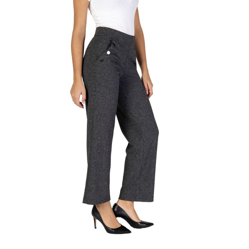 Street One Black Palazzo Pants for Women - Model 378116