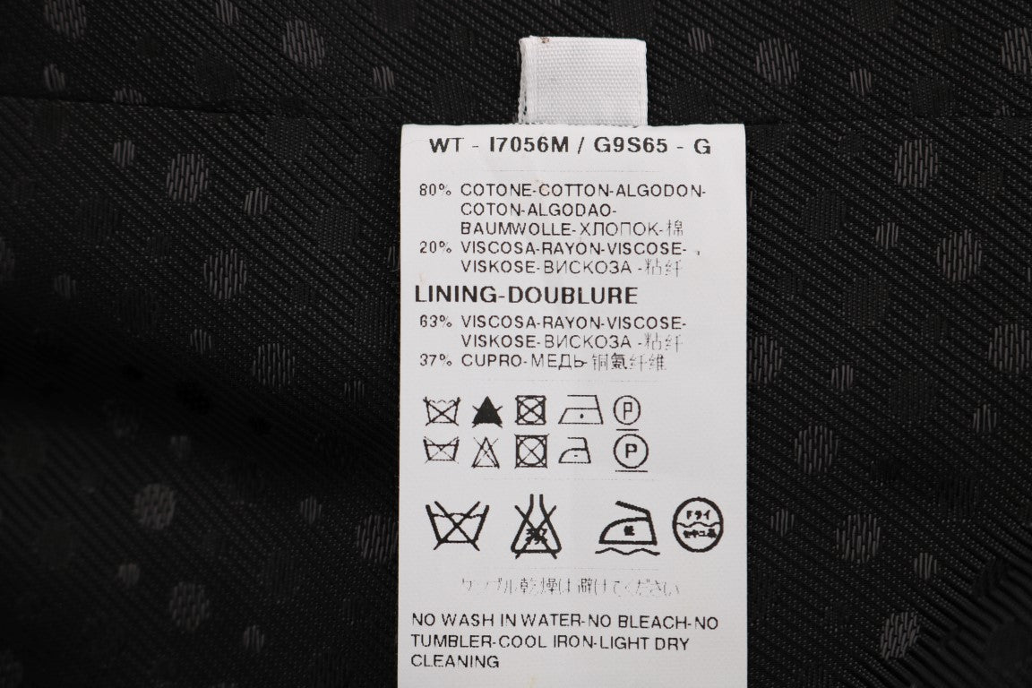 Gilet rayé en coton gris STAFF Dolce &amp; Gabbana