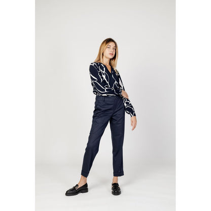 Blauwe viscose broek van Street One