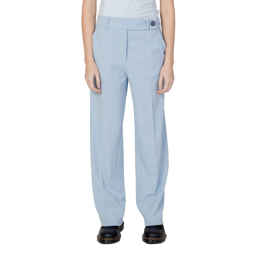 Only Onlliv-Carolina Life High Waist Cigarette Trousers - Blue