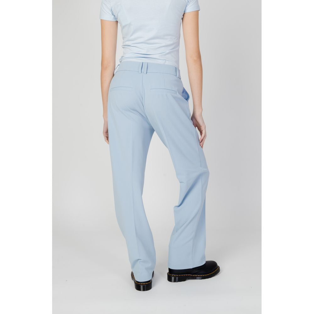 Only Onlliv-Carolina Life High Waist Cigarette Trousers - Blue