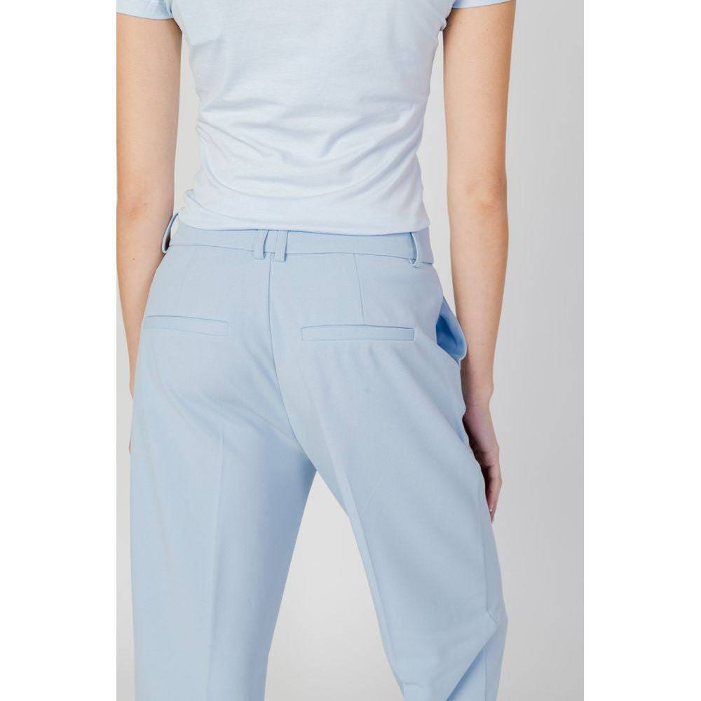 Only Onlliv-Carolina Life High Waist Cigarette Trousers - Blue