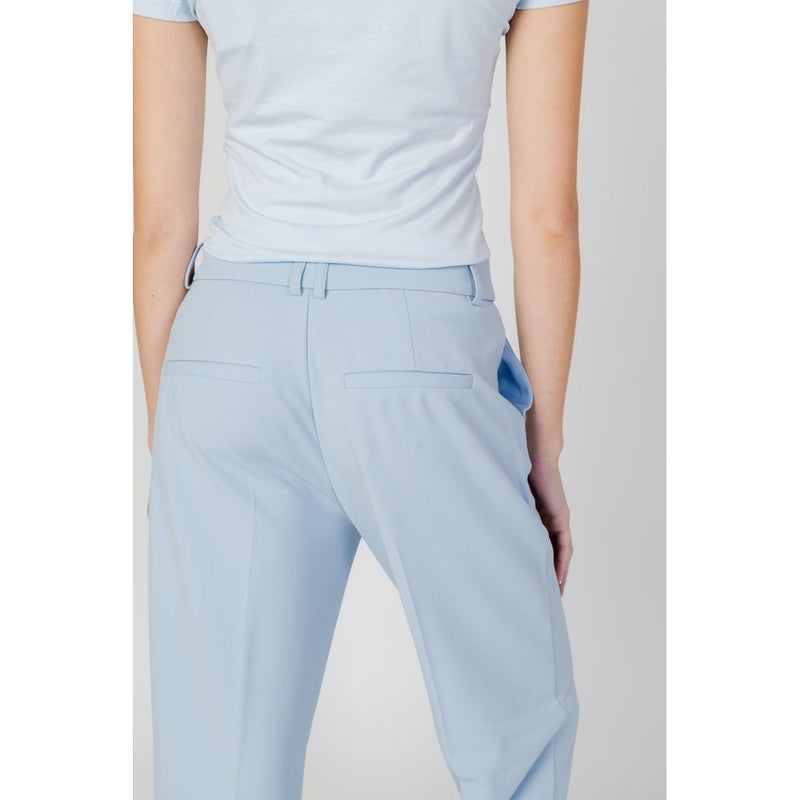 Only Onlliv-Carolina Life High Waist Cigarette Trousers - Blue