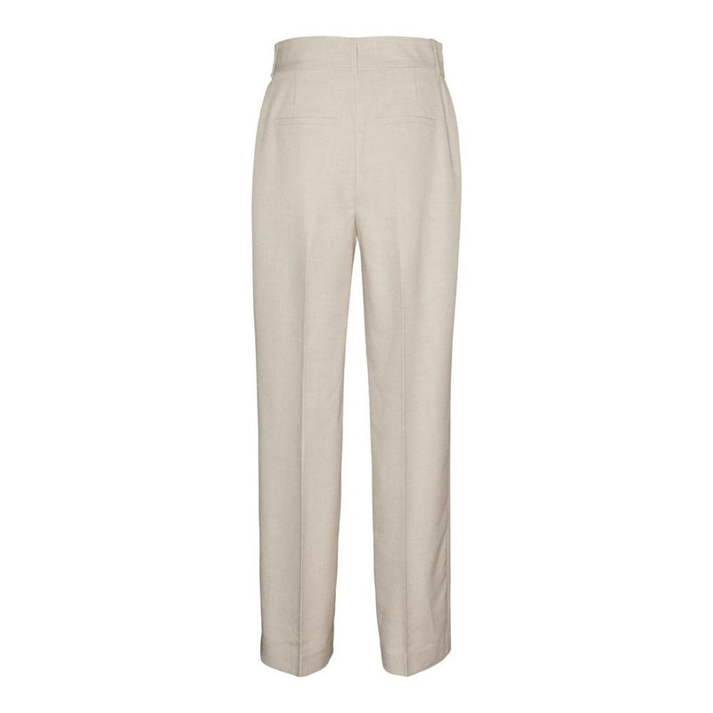 Vero Moda Vmnancy Hw Straight Belt Gray Pants for Women
