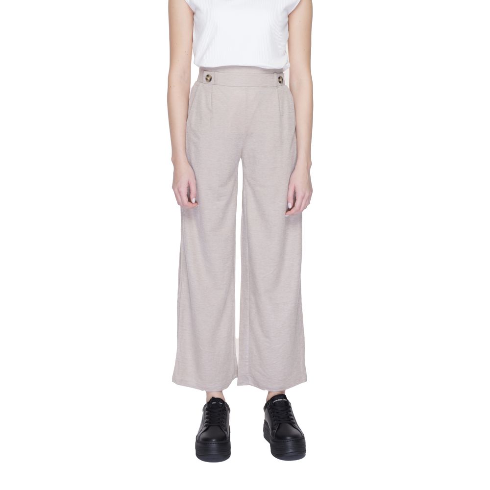 Jacqueline De Yong Gray Viscose Pant - Jdybirdie Geggo Long Jrs Noos