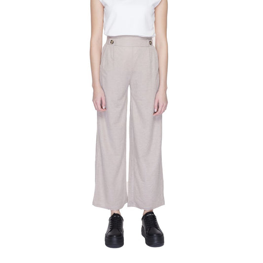 Jacqueline De Yong Gray Viscose Pant