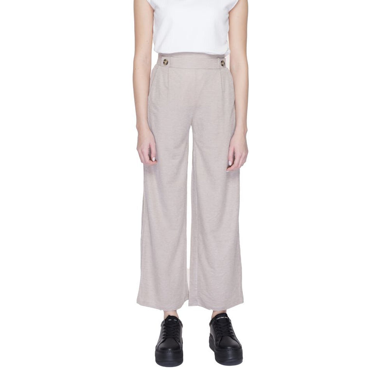 Jacqueline De Yong Jdybirdie Geggo Long Jrs Noos - Pantalon Viscose Gris