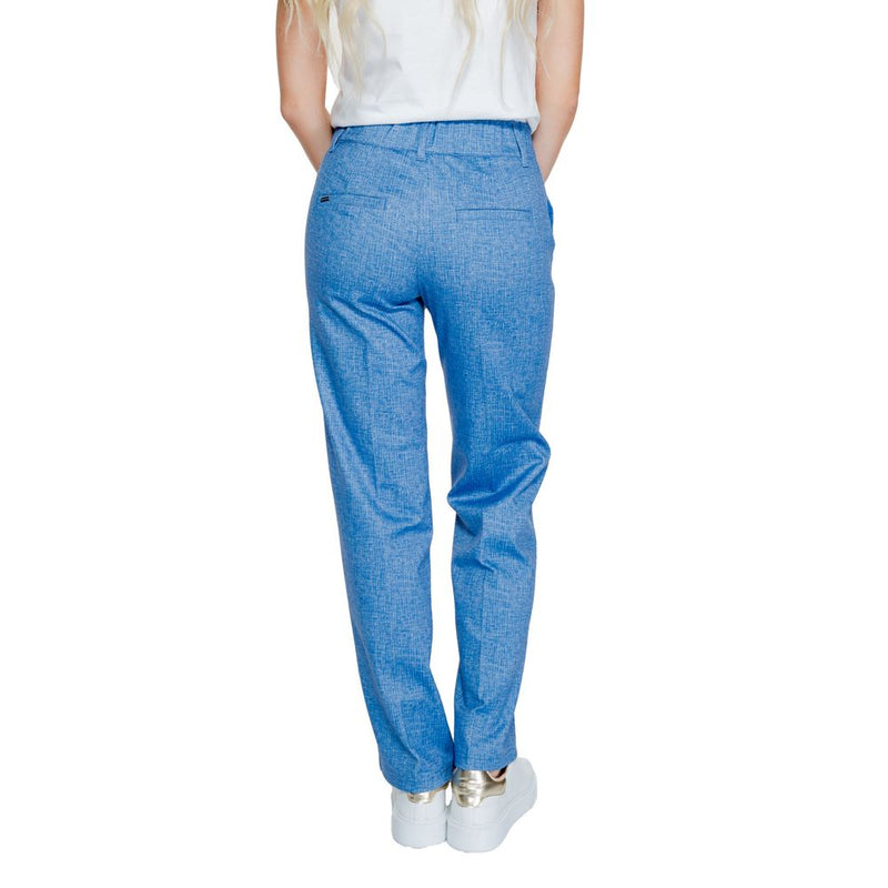 Street One Pantalons Palazzo Bleus en Polyester pour Femmes