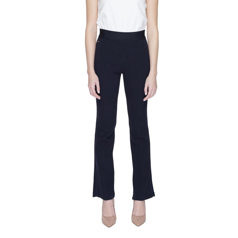 Street One Women's Bootcut Pants - Blue Cotton Flare Design