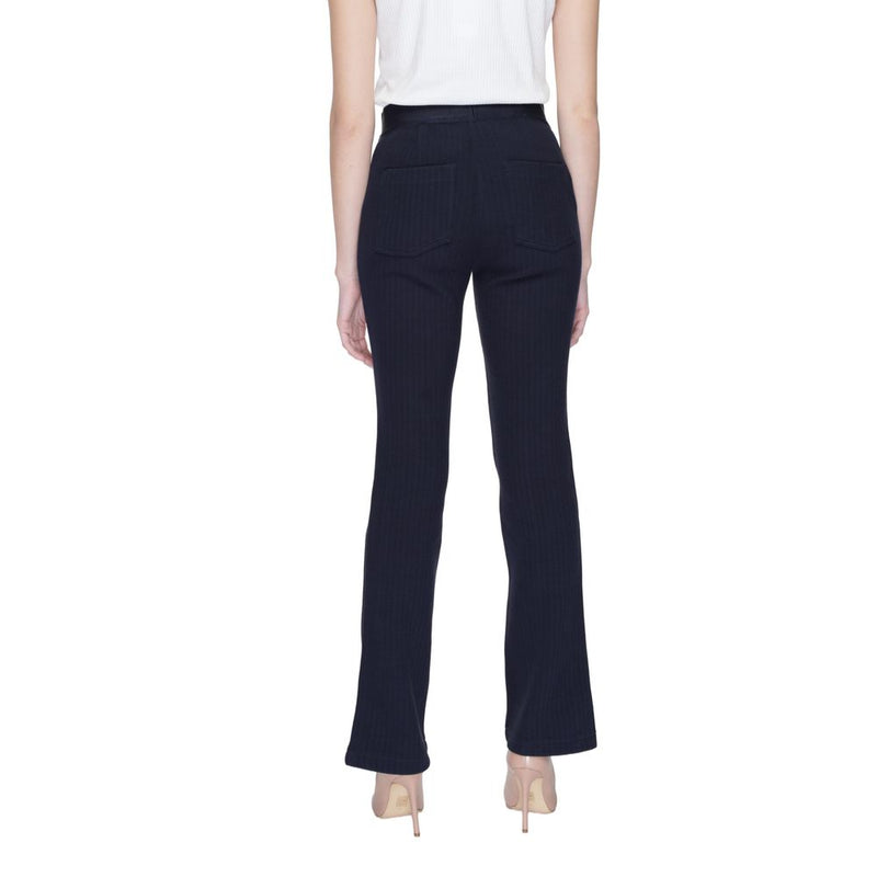 Street One Women's Bootcut Pants - Blue Cotton Flare Design