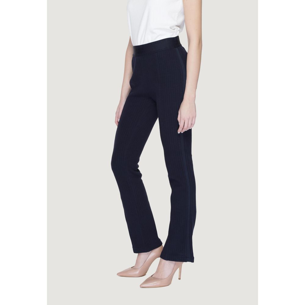 Street One Women's Bootcut Pants - Blue Cotton Flare Design