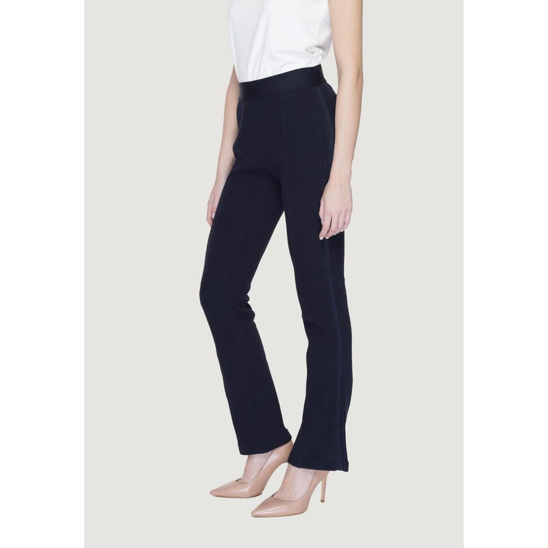 Street One Women's Bootcut Pants - Blue Cotton Flare Design