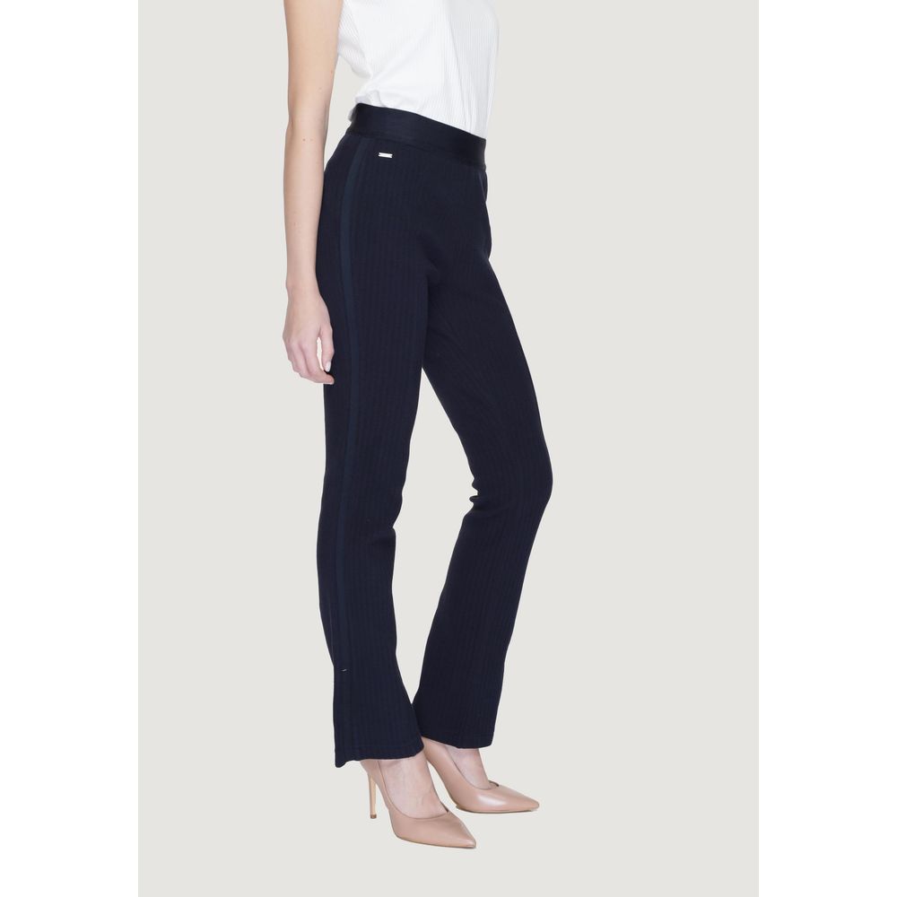 Street One Women's Bootcut Pants - Blue Cotton Flare Design