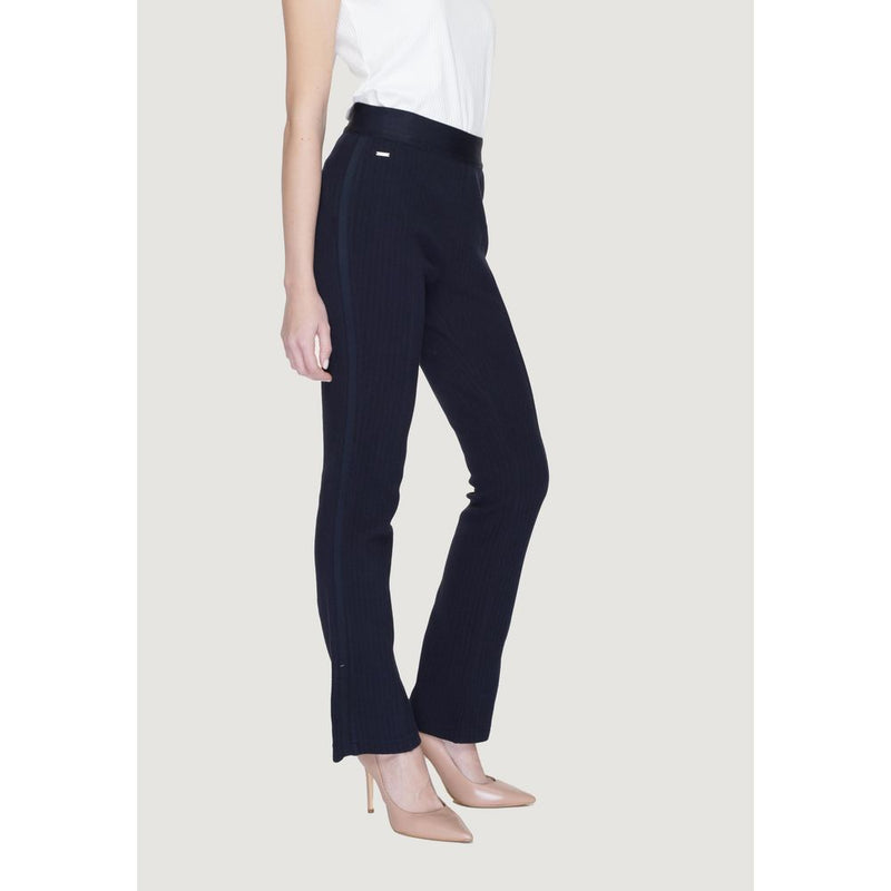 Street One Women's Bootcut Pants - Blue Cotton Flare Design