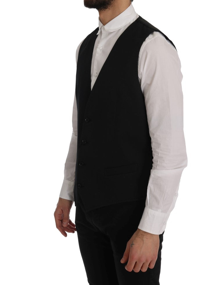 Gilet en coton noir Dolce &amp; Gabbana STAFF
