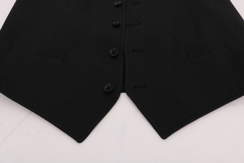 Gilet en coton noir Dolce &amp; Gabbana STAFF