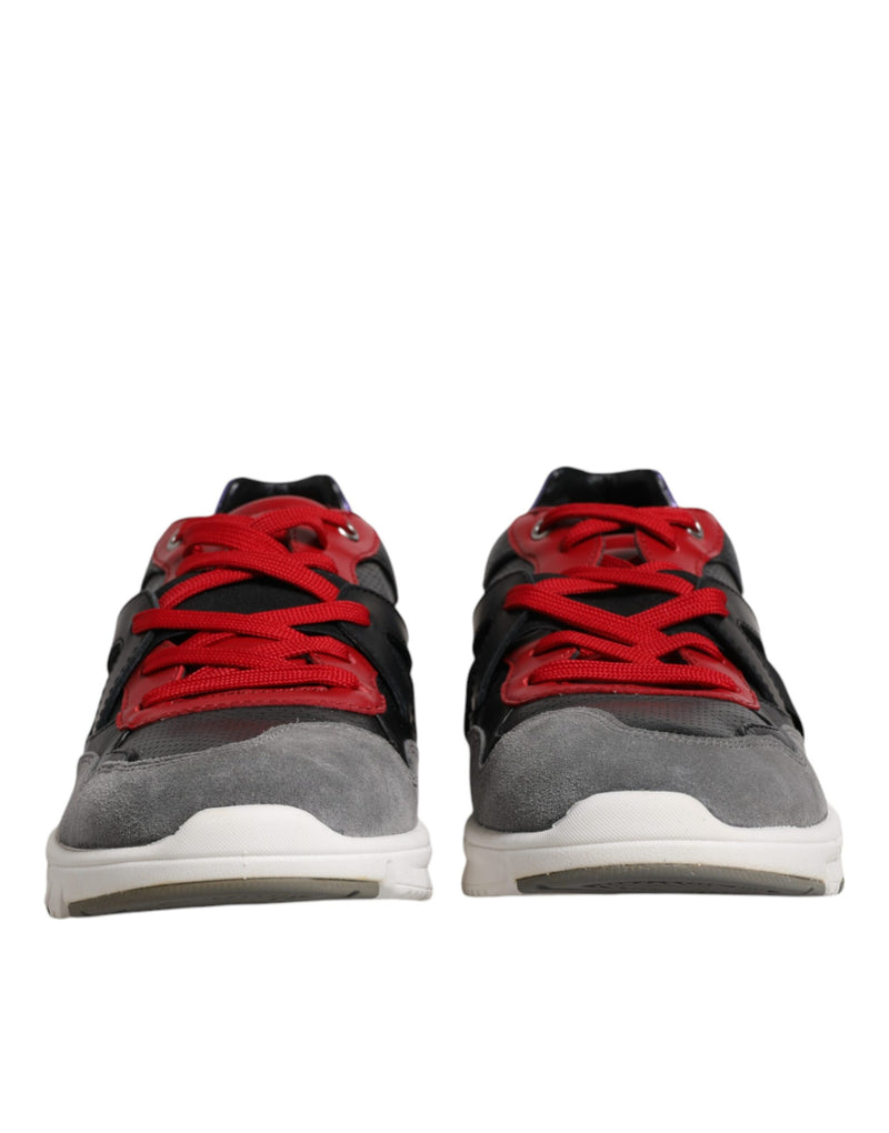 Dolce & Gabbana Multicolor Leather Suede Low Top Sneakers