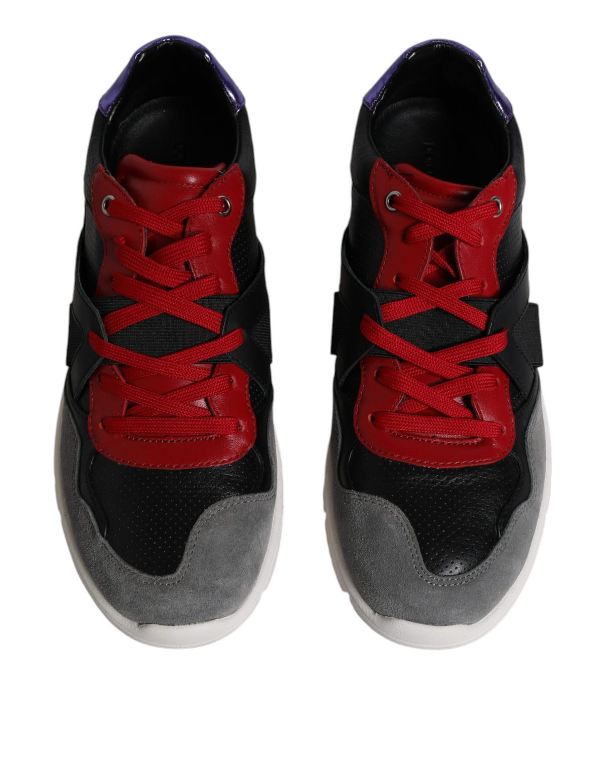 Dolce & Gabbana Multicolor Leather Suede Low Top Sneakers