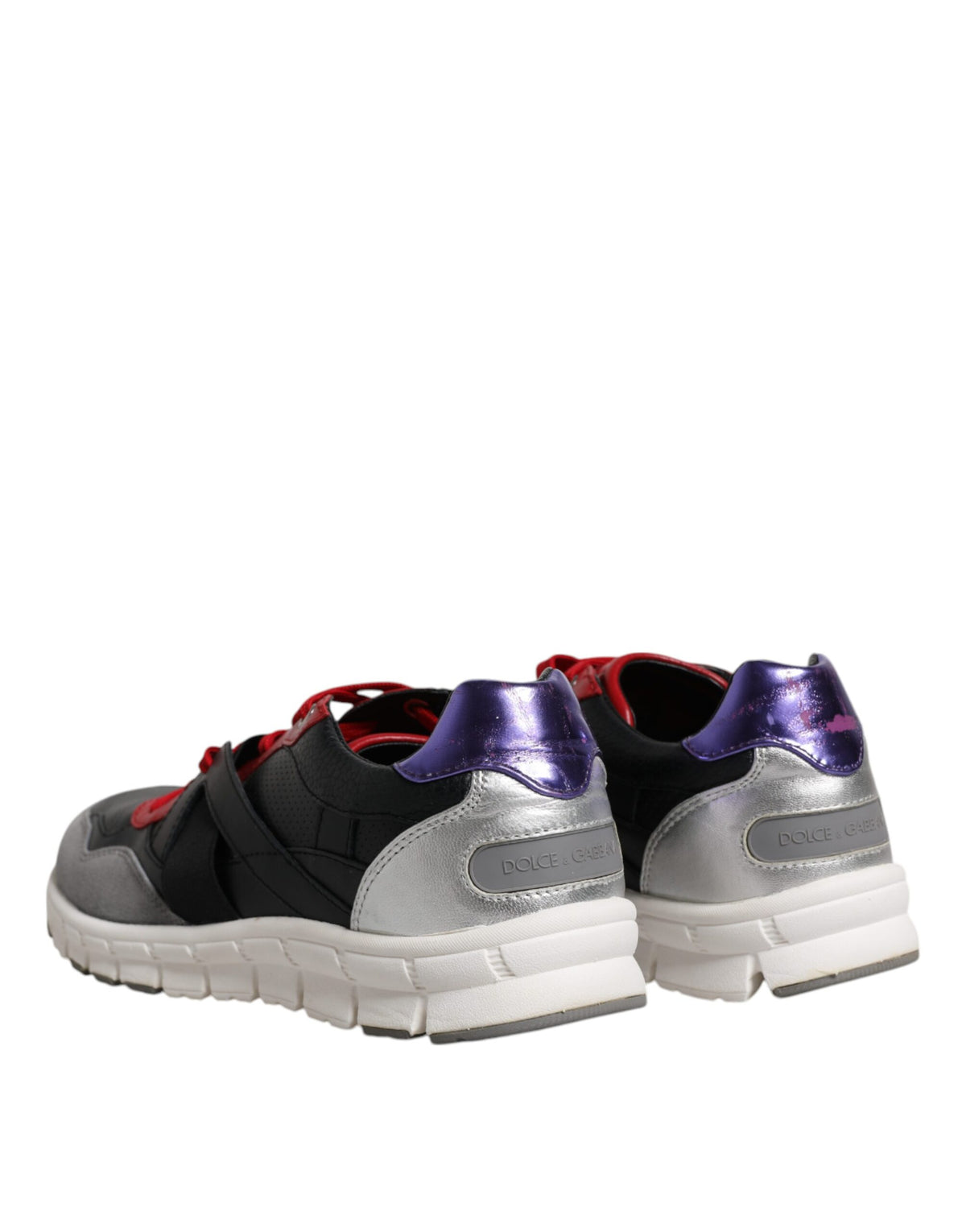 Dolce & Gabbana Multicolor Leather Suede Low Top Sneakers