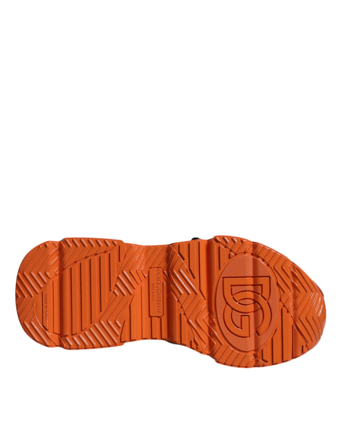 Dolce & Gabbana Orange Multi Panel Chunky High Top Sneakers