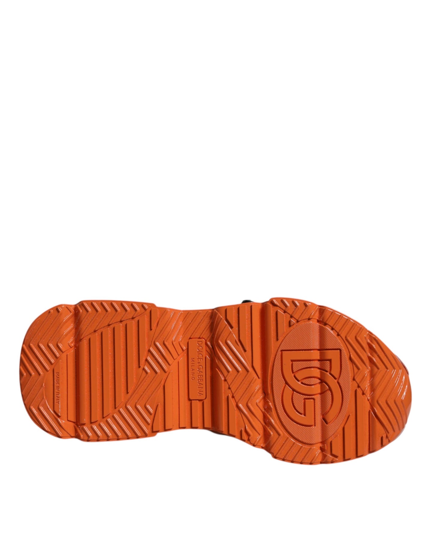Dolce & Gabbana Oranje Multi Panel Chunky Hoge Sneakers