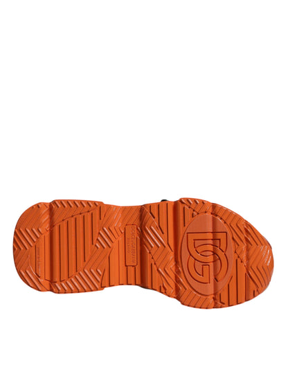 Dolce & Gabbana Oranje Multi Panel Chunky Hoge Sneakers