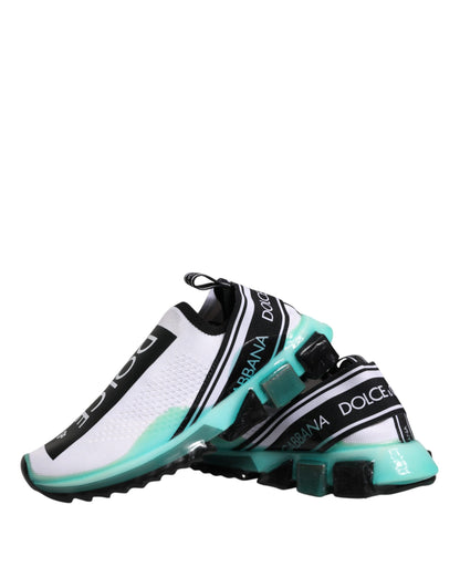 Sneakers blanches et bleues Sorrento à enfiler de Dolce & Gabbana