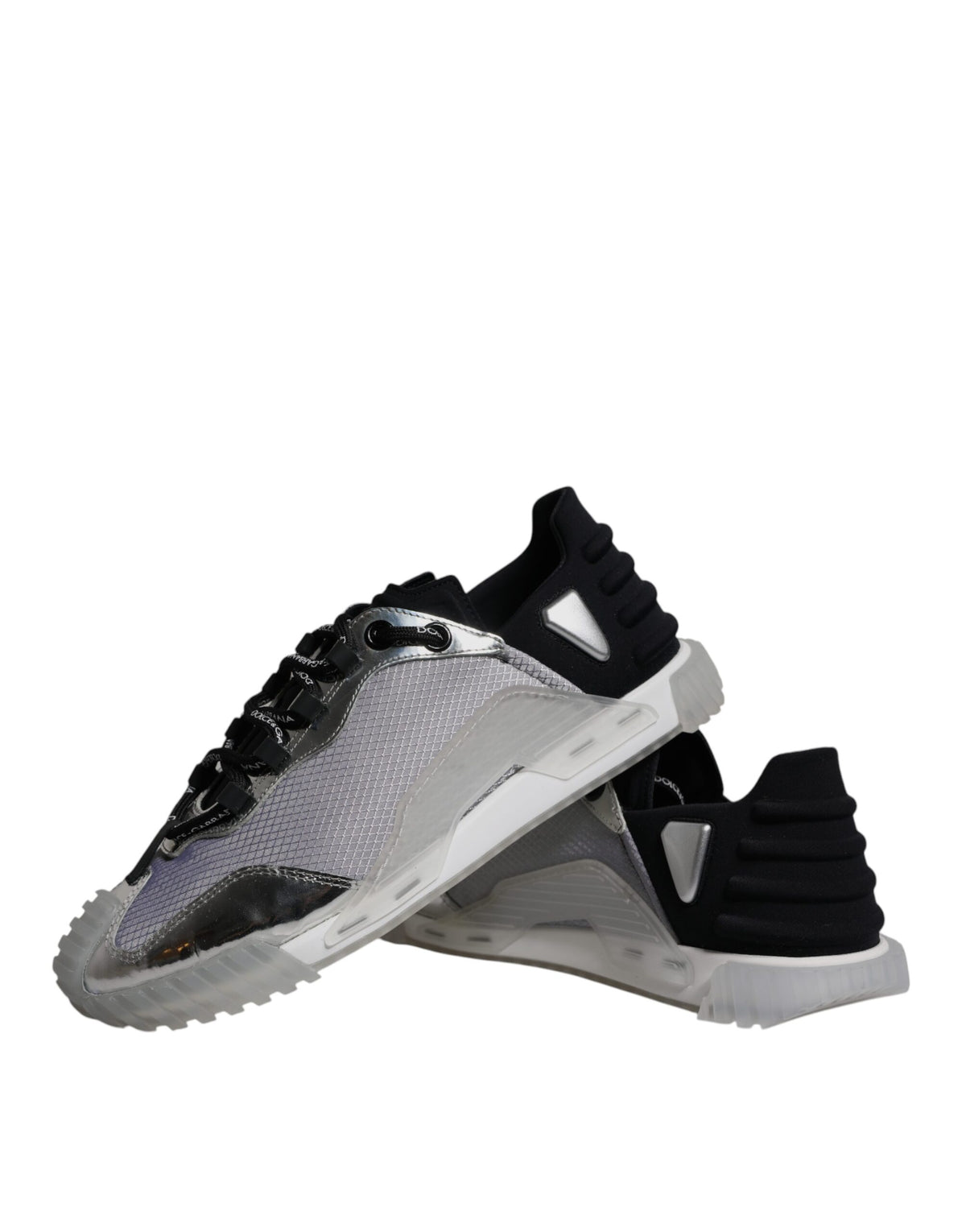 Dolce & Gabbana NS1 Low Top Sneakers en Argent et Noir