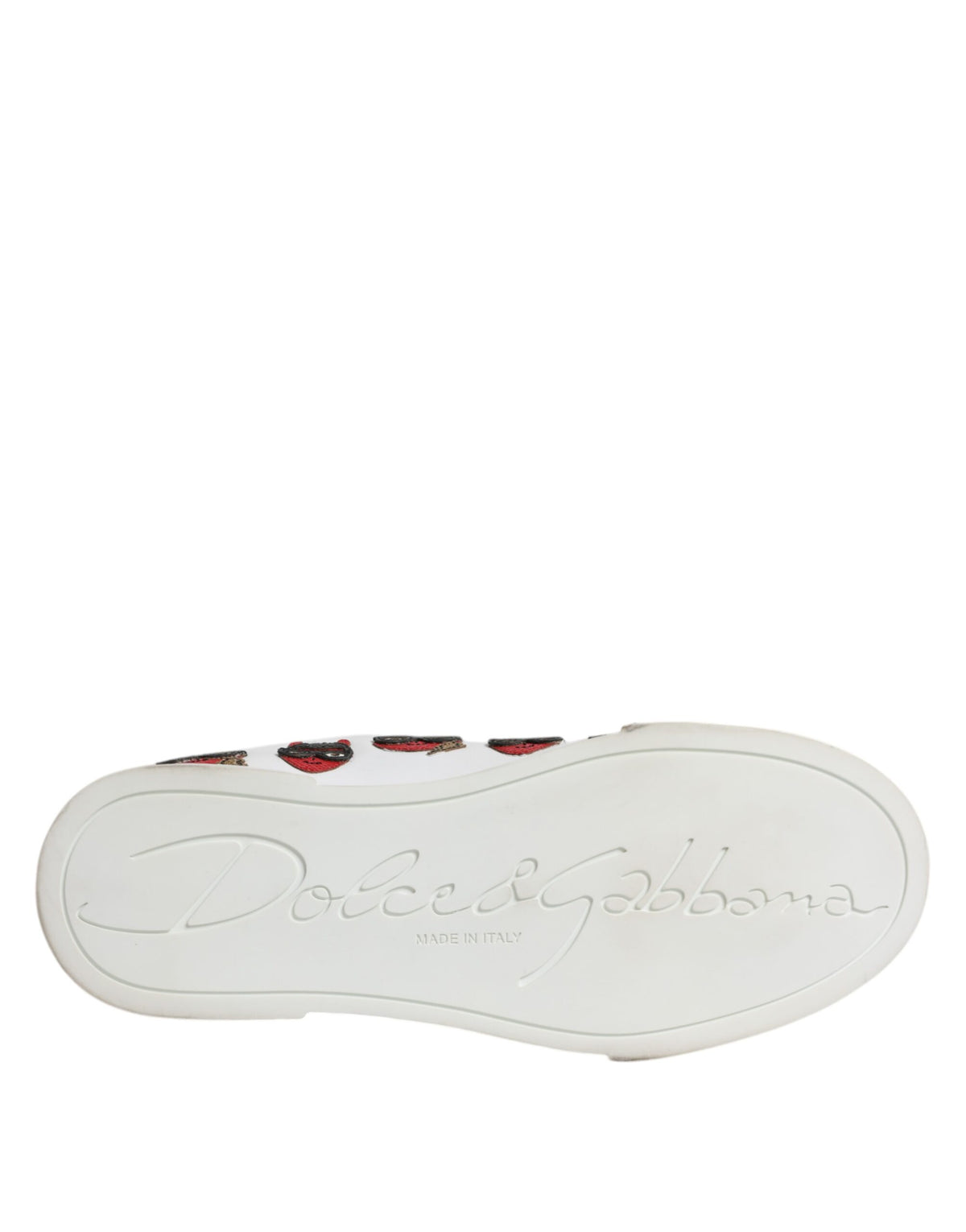 Dolce & Gabbana White Devil Face Portofino Sneakers