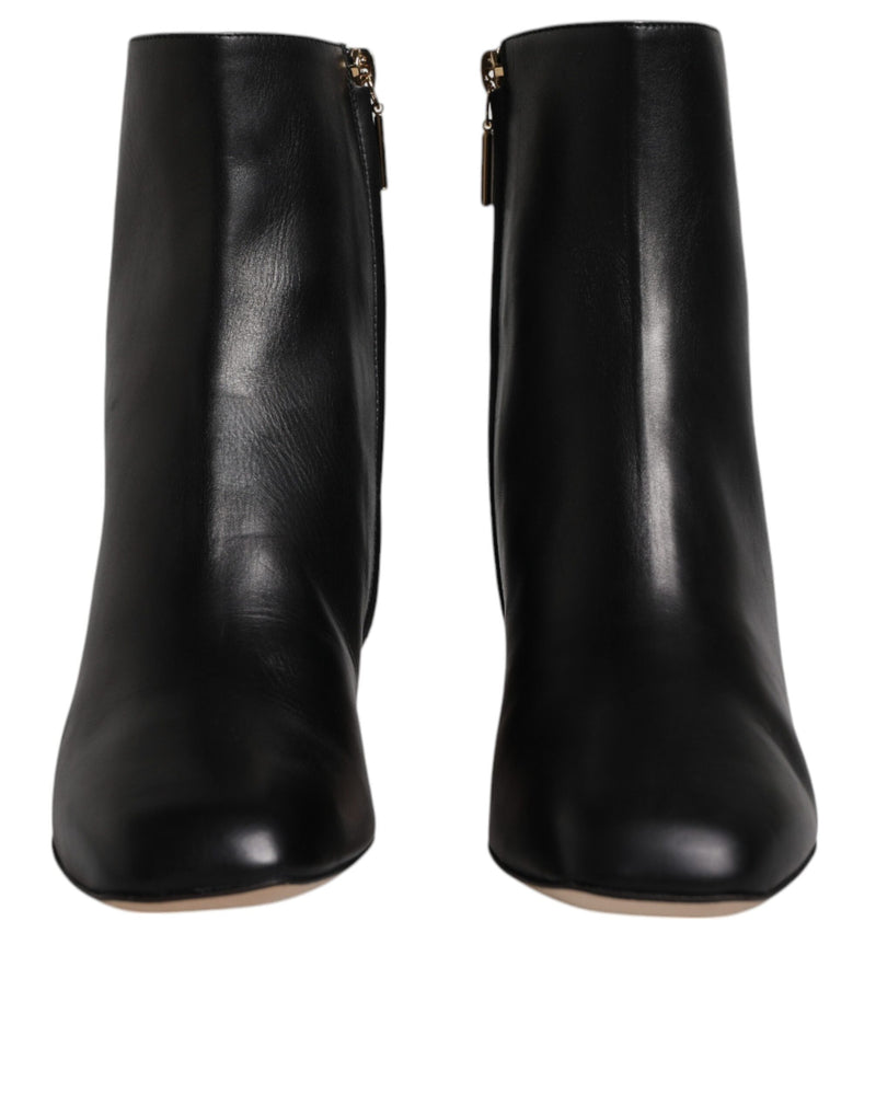 Dolce & Gabbana Black Jackie Leather Mid Calf Boots