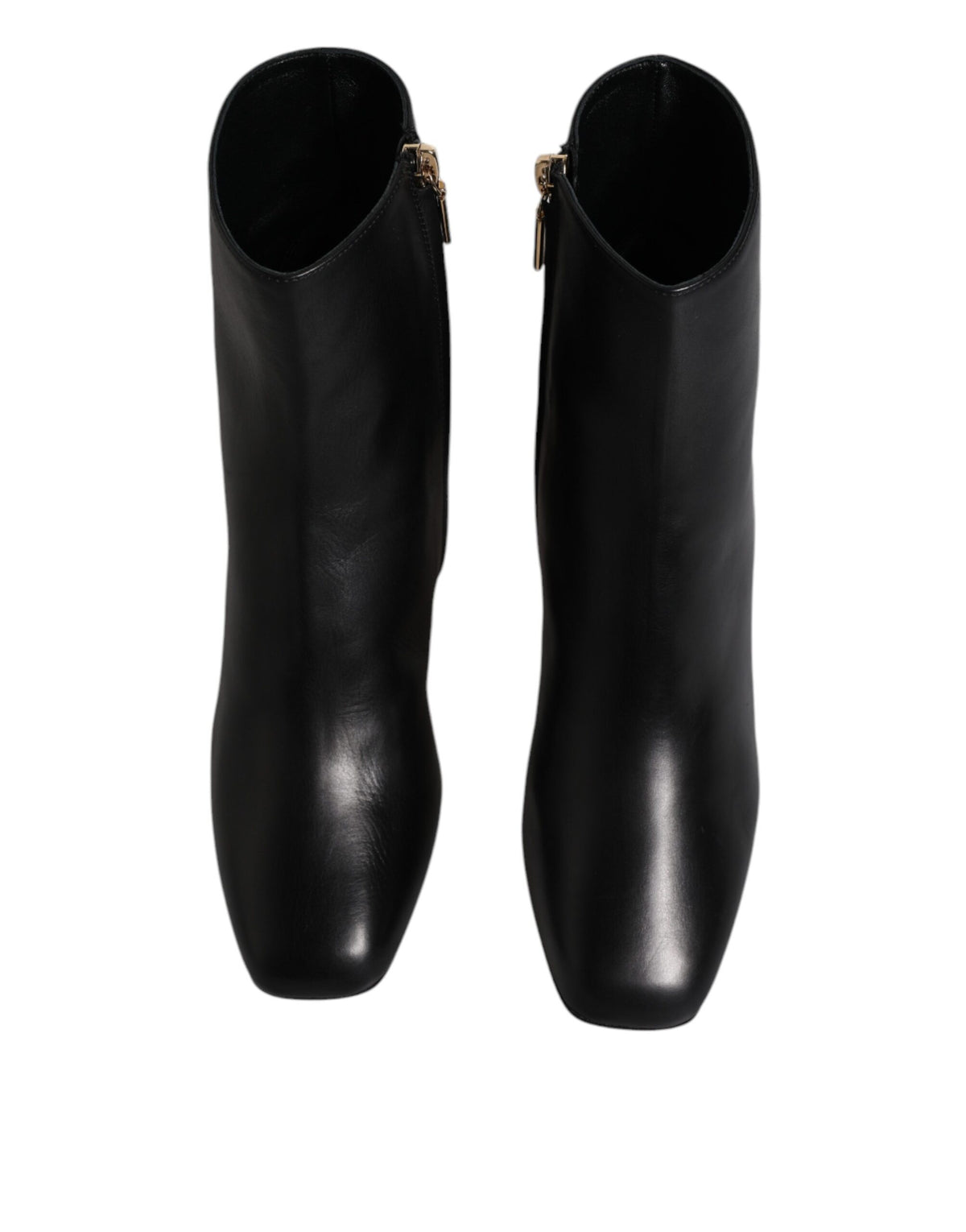 Dolce & Gabbana Black Jackie Leather Mid Calf Boots