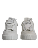Dolce & Gabbana White Miami Leather Low Top Sneakers