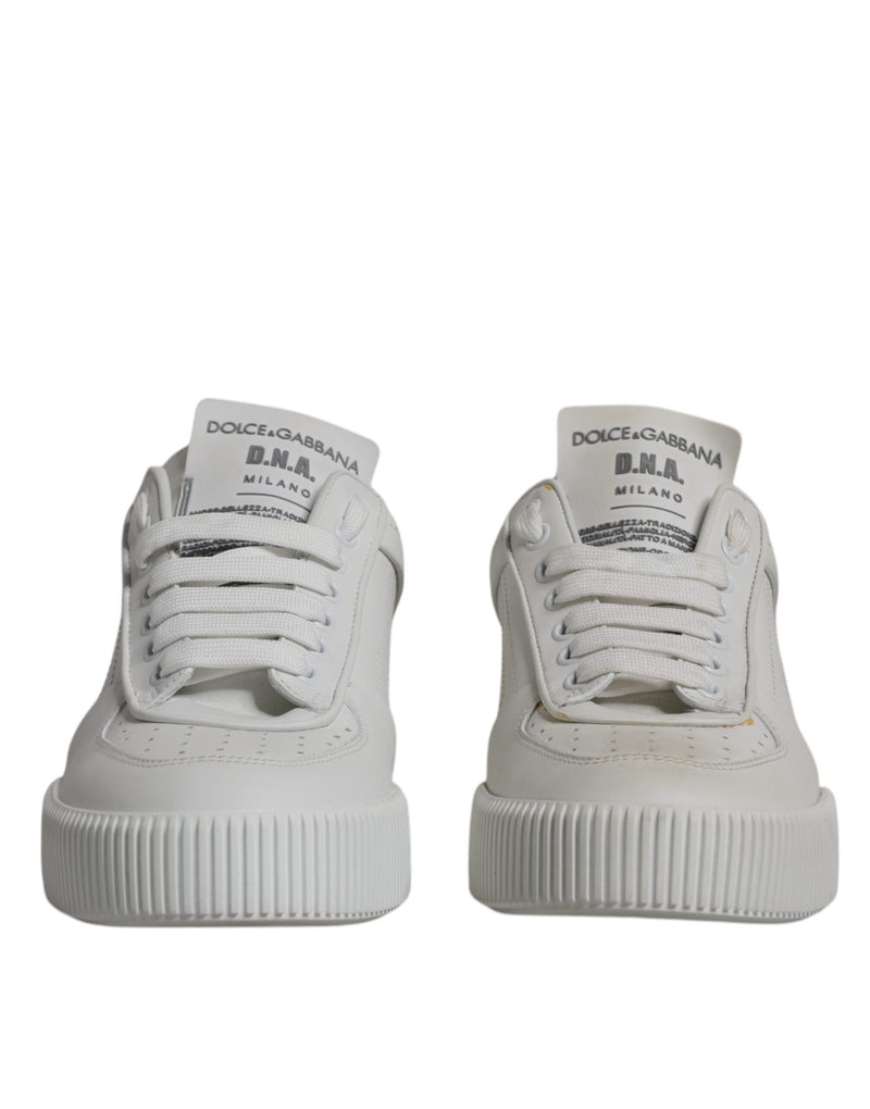 Dolce & Gabbana White Miami Leather Low Top Sneakers