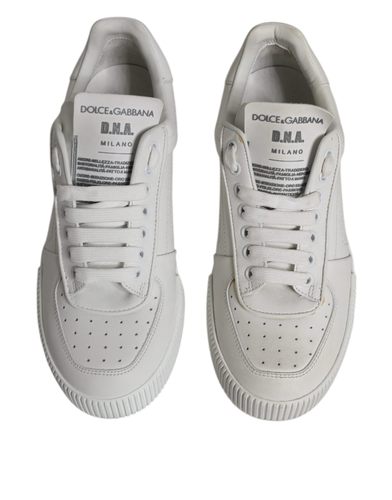 Dolce & Gabbana White Miami Leather Low Top Sneakers