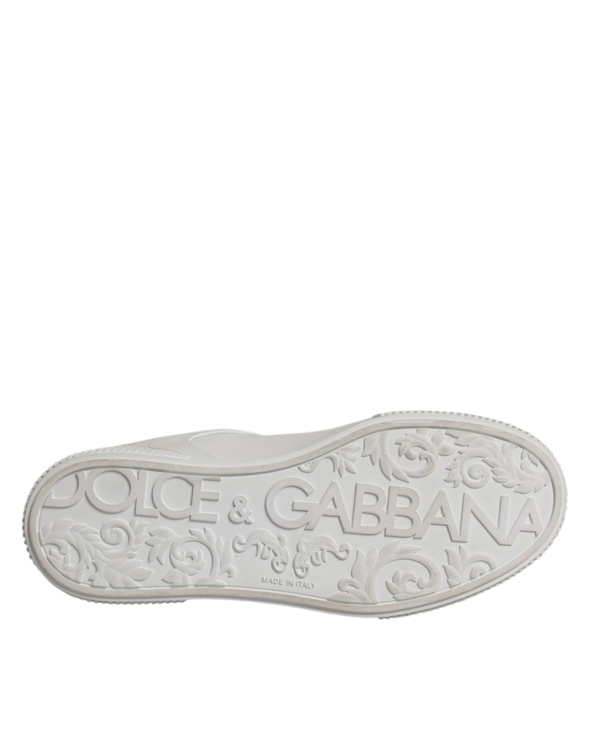 Dolce & Gabbana White Miami Leather Low Top Sneakers