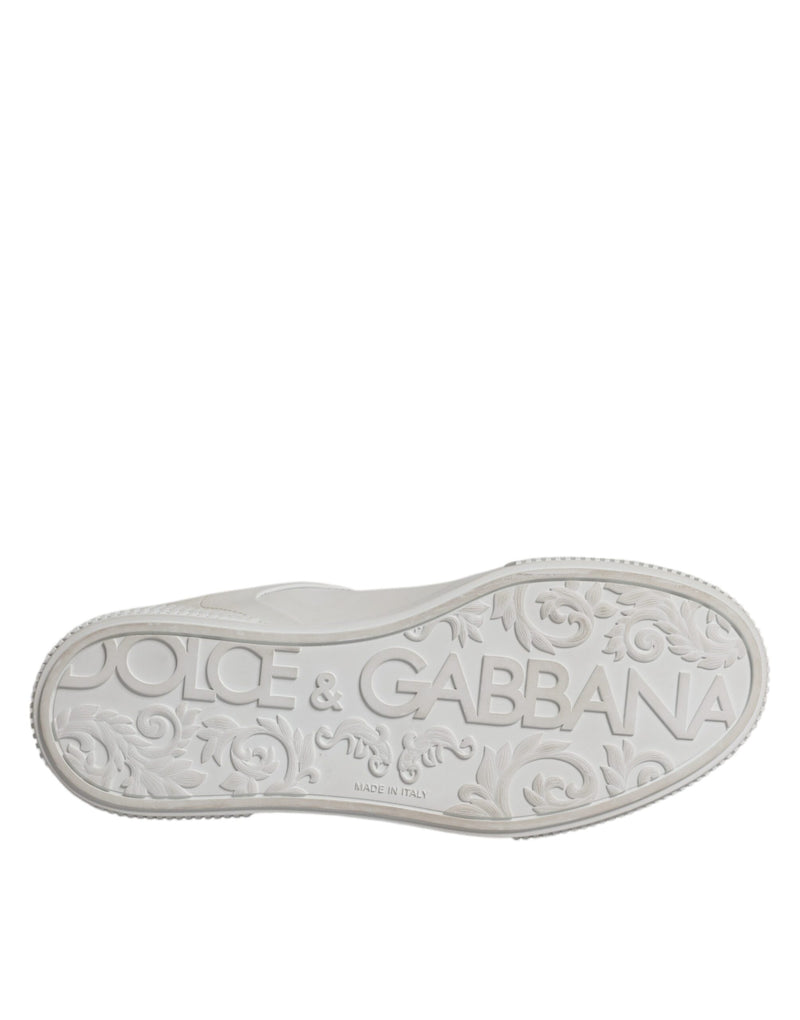 Dolce & Gabbana White Miami Leather Low Top Sneakers