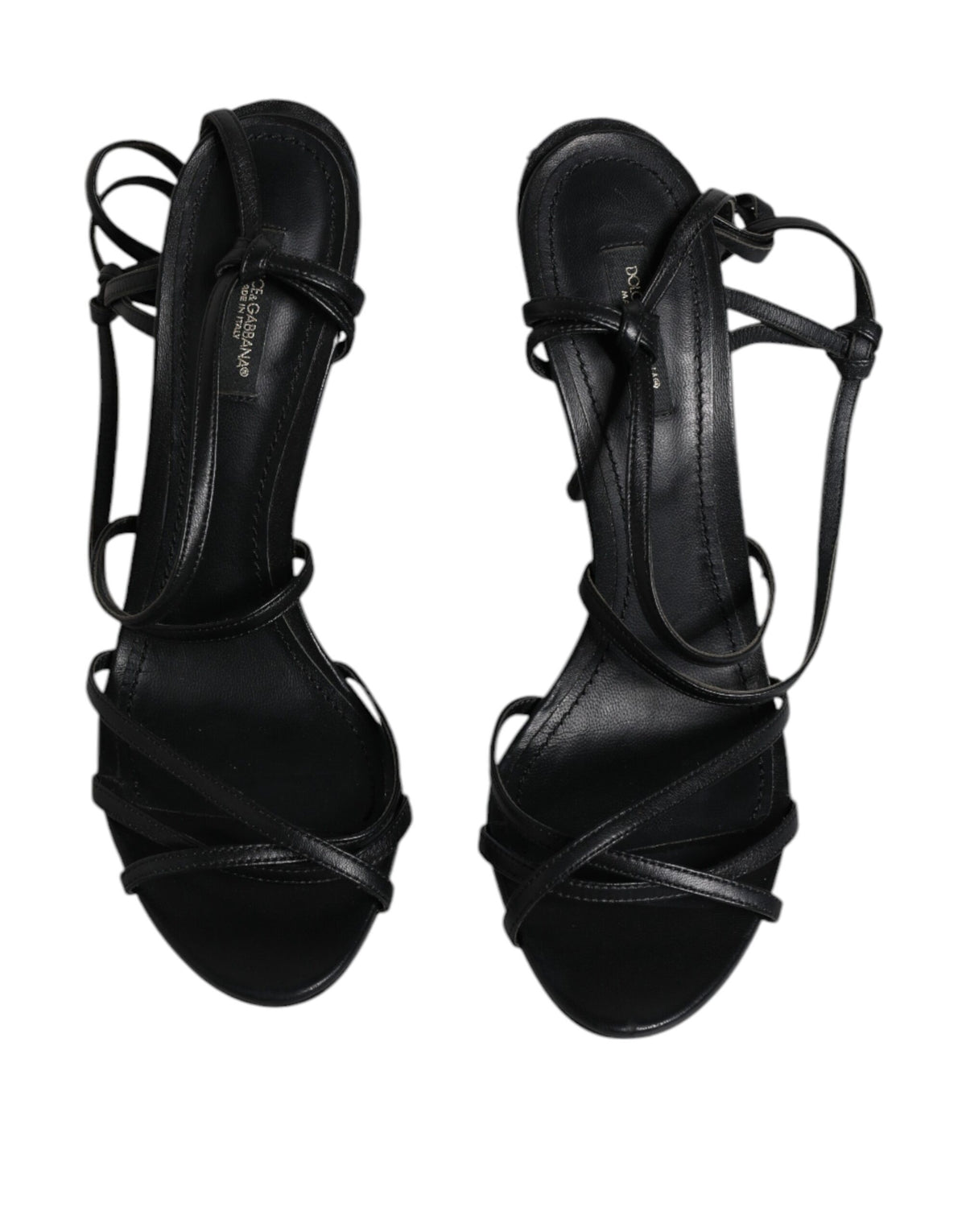 Dolce & Gabbana Keira Sandals en Cuir Noir