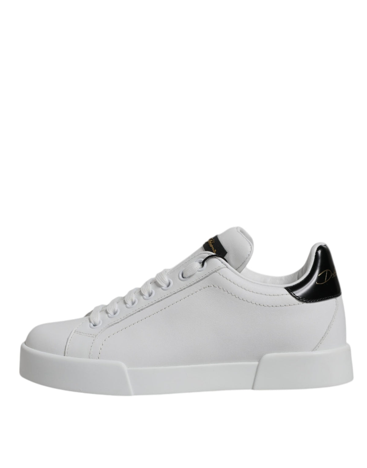 Dolce & Gabbana White Leather Classic Low Top Sneakers