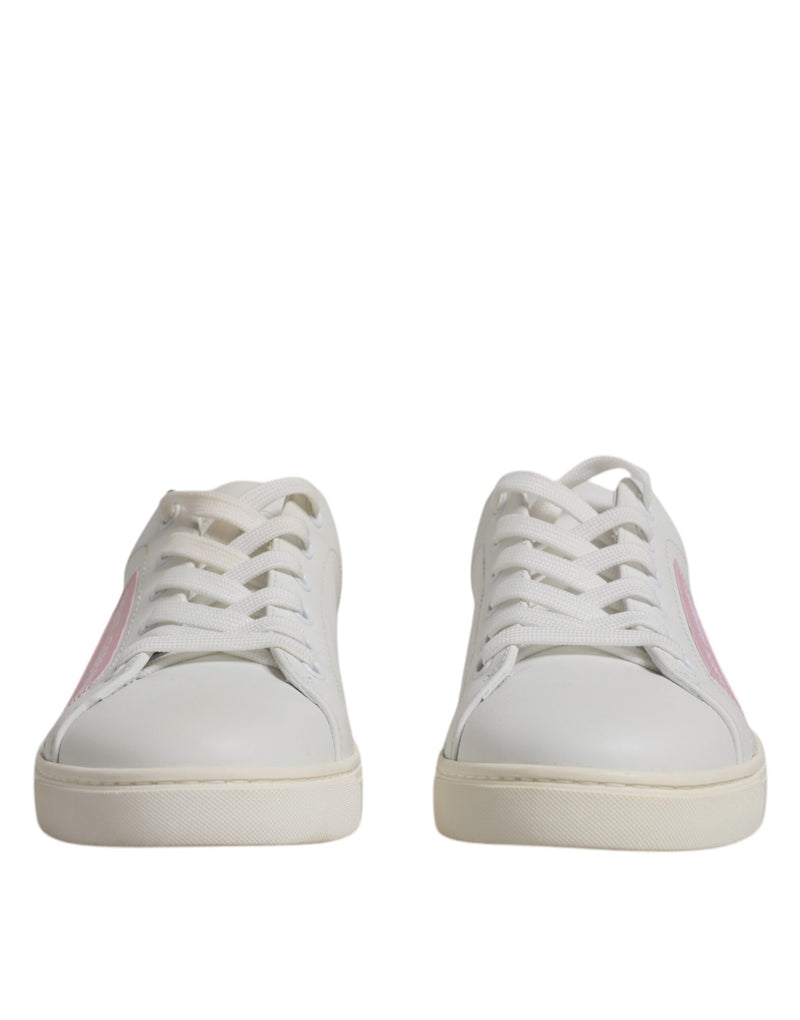 Dolce & Gabbana White Classic Calf Leather Sneakers